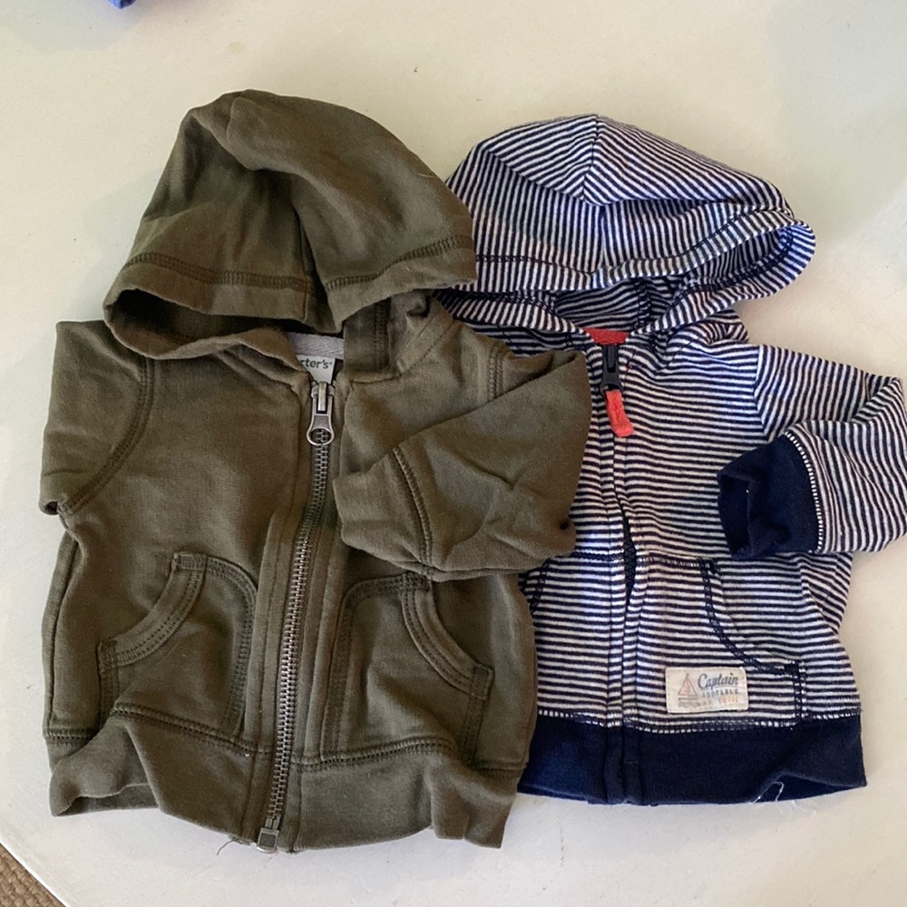 Carter’s Newborn Zip Hoodies